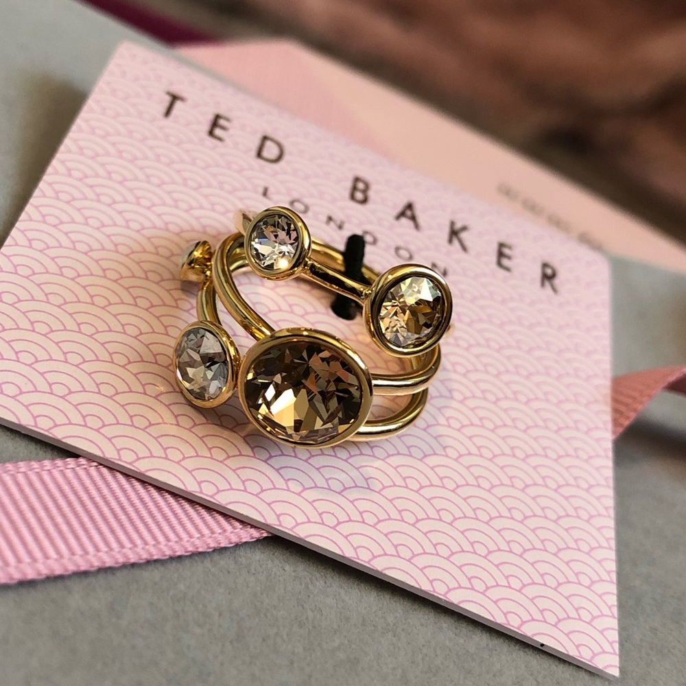 Ted Baker Jewel Stack Ring - Gold/Colorado Topaz